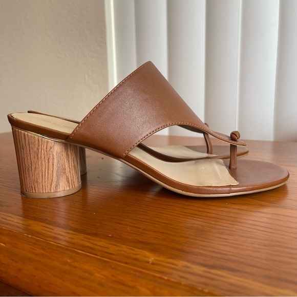 Marc New York Hazel Round Block Heel Sandal Brown Size 9.5 - Picture 4 of 16